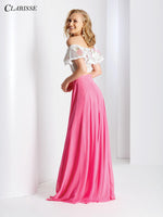 Style: 3531 Clarisse Prom Two Piece Lt Fushia/Multi