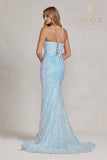 Style: C1094 Mermaid Prom Nox Anabel Blue and Pink 0-16