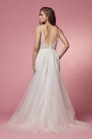 Style: E442 Nox Anabel Beautifully Designed Dress Wedding Gown Lace Bodice