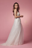 Style: E442 Nox Anabel Beautifully Designed Dress Wedding Gown Lace Bodice