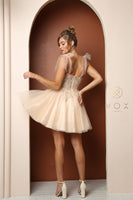 Style: F728 Homecoming Sleeveless Short Sizes 00-16 Lilac, Champagne Barbie