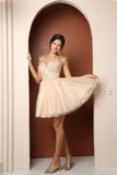 Style: F732 Short Homecoming Dance Dress 00-16 Blush, Champagne, Silver, White New Arrival