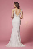 Style: JS923 White Wedding Gown Sizes 2-16 Short Train Flower Embroidery on Flower Lace Fabric