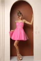 Style: T724 Homecoming Dress Short Sizes 00-16 Corn Flower, Lemon, Lilac, Fushia, Royal Blue