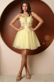 Style: T724 Homecoming Dress Short Sizes 00-16 Corn Flower, Lemon, Lilac, Fushia, Royal Blue