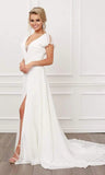 Style: R471 Nox Anabel Design Wedding Gown Dress in Soft Chiffon with Short Sleeves Available in Plus Sizes